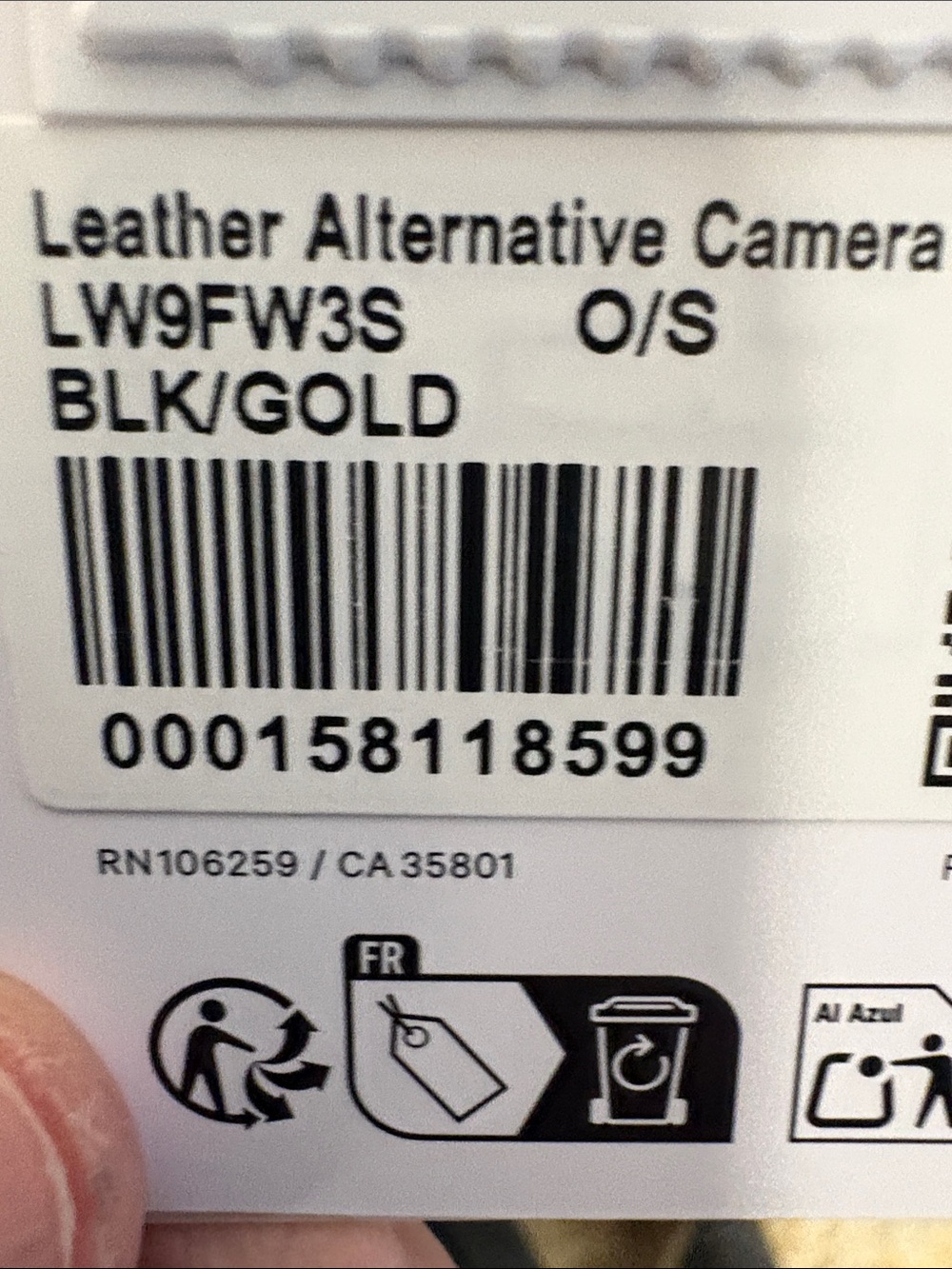 lululemon athletica Leather Alternative Camera Bag in Black & Gold
